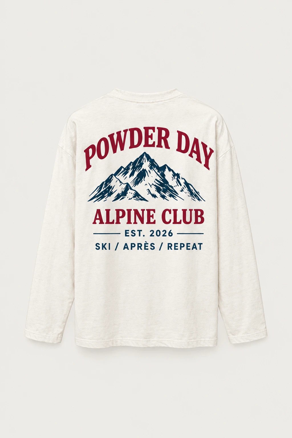 Mountain Club — achterkant met Alpine Club-print